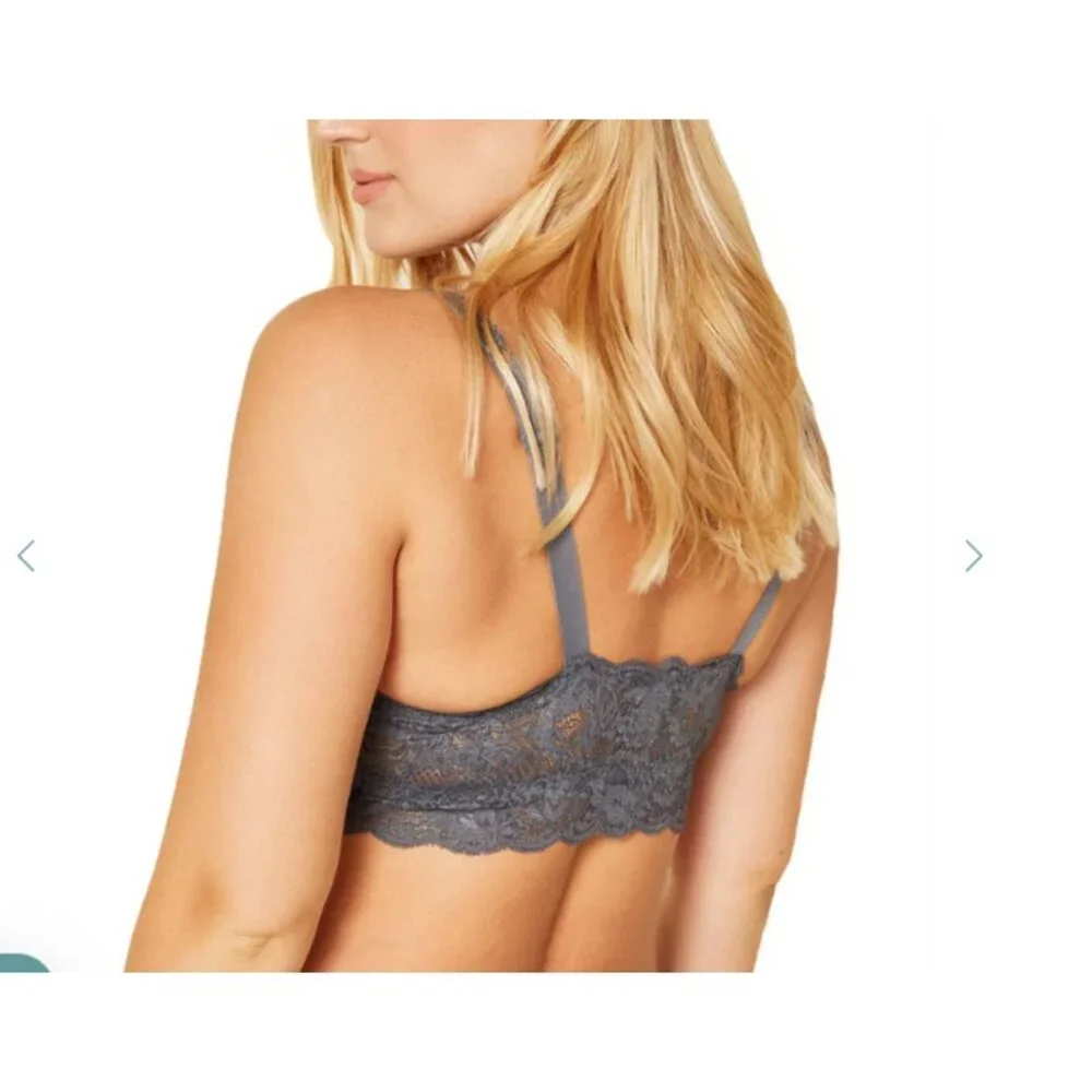 Cosabella Never Say Never Ultra Curvy Sweetie Bralette M Anthracite Lace NWT Bra - Picture 2 of 9